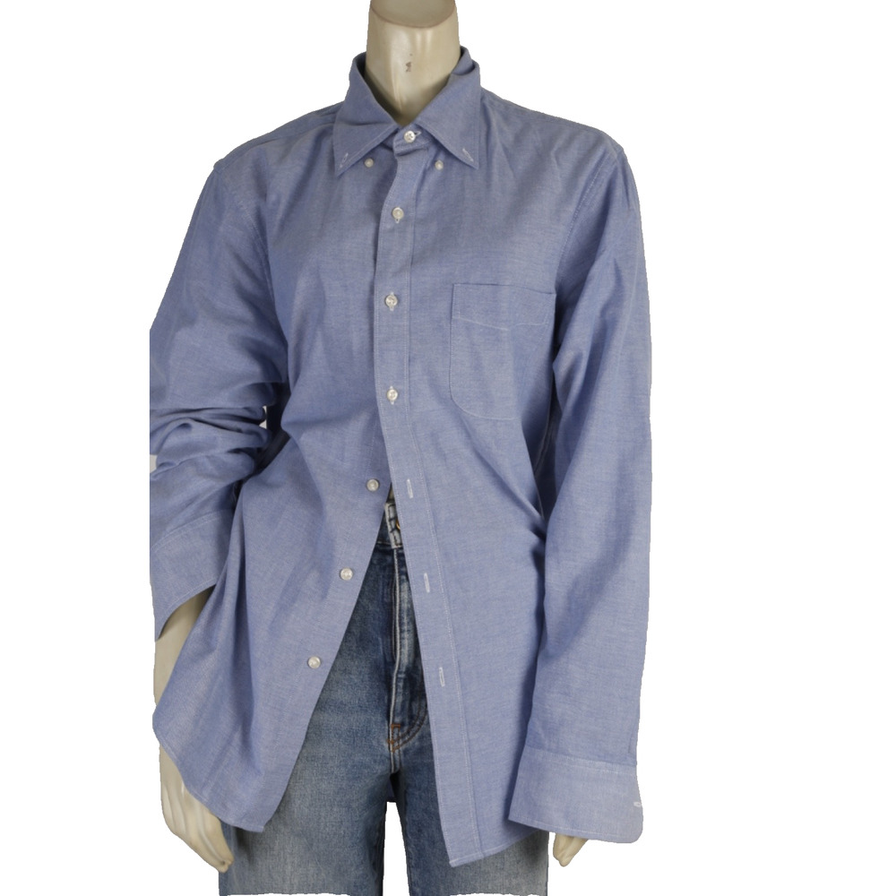 J.Crew Light Blue Solid Cotton Button Down Shirt Long Sleeve Size S Minimal
